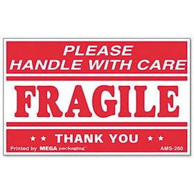 Universal 308384 - Fragile Handle with Care Self-Adhesive Shipping Labels, 2-1/2 $14.53