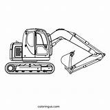 Digger Moving Parts Craft Sketch Coloring Page sketch template
