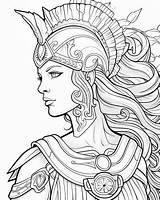 Greek God Coloring Pages Athena sketch template