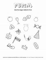 Purim  Worksheet Color Holiday Related Items Planerium sketch template
