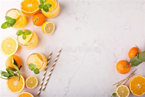 Orange and Lemon Margarita Cocktail Stock Image - Image of cool, drink: 108793195