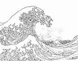 Ocean Wave sketch template
