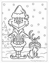 The Grin And His Reindeer Are ready For christmas coloring Pages To Be  sketch template