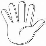 Hand With Fingers Splayed coloring Page  ColouringPages sketch template