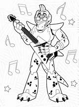 Printable FNAF Montgomery Gator Coloring Page  Free sketch template