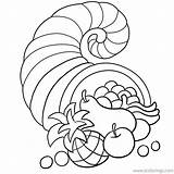 Cornucopia Coloring Sheets For Kids Pages sketch template