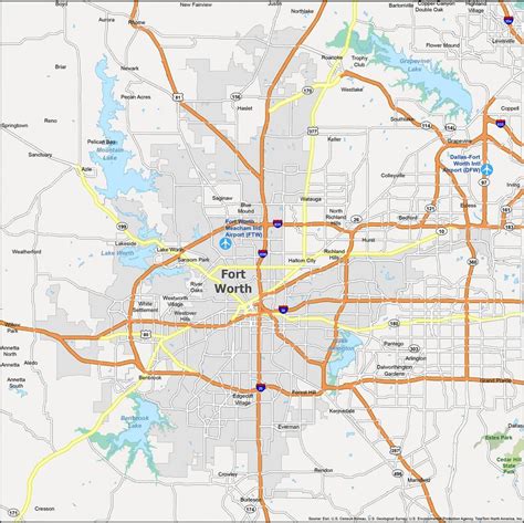 Fort Worth Texas Map - GIS Geography