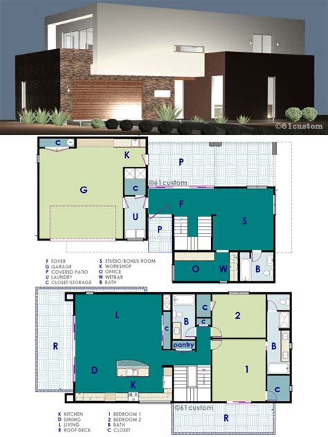 Ultra Modern Live-Work House Plan | 61custom | Contemporary & Modern House Plans