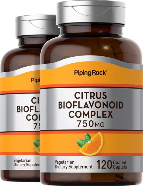 Citrus Bioflavonoids Supplements 750 mg | 2 Bottles x 120 Coated Caplets | Nutrition Express by ...