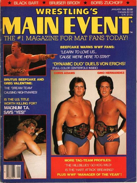 WRESTLING'S MAIN EVENT JANUARY 1986 RIC FLAIR GINO HERNANDEZ CHRIS ...