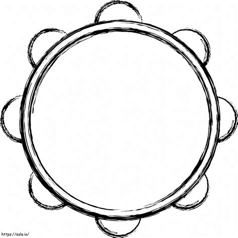 Simple Tambourine 3 coloring page