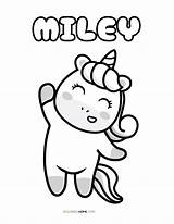 Miley Name Coloring Pages  Nation sketch template