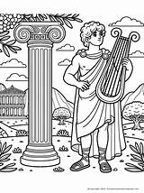 Apollo Coloring Printouts • Greek Gods & Goddesses sketch template