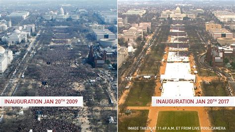 President Barack Obama’s 2009 inauguration versus Trump's in 2017 : r/pics