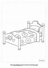 Bed Colouring Coloring Clipart Pages Drawing Draw Beds Children  sketch template