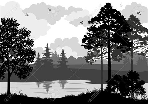 Pine trees on the river clipart 20 free Cliparts | Download images on ...