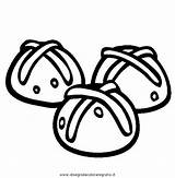 Coloring Hot Cross Buns Pages sketch template