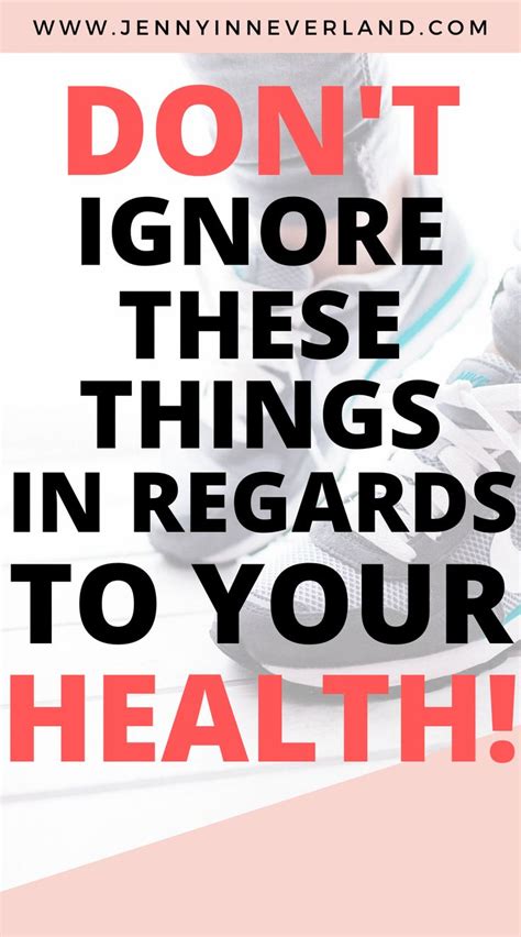 Things You Shouldn't Ignore For Good Overall Health · Jenny in Neverland | Health, Healthy ...