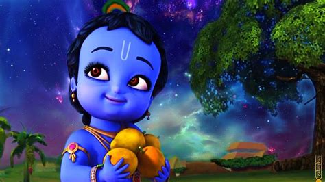 Baby Krishna Animated Wallpaper