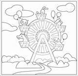 Ferris Wheel Coloring Pages sketch template
