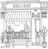 Paris Cafe Coloring Pages sketch template