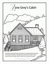 Log Cabin Coloring Pages sketch template