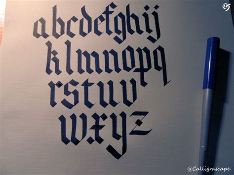 Learning Blackletter Calligraphy (Gothic) for Beginners with Practice ...