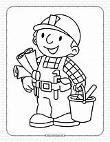 Printable Bob The Builder Coloring Pages sketch template