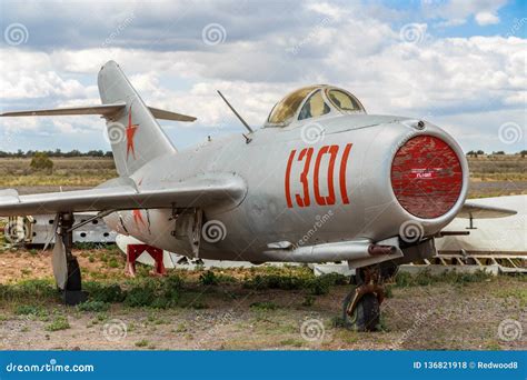 Cold War Era USSR Soviet MIG 15 Fighter Jet Aircraft Editorial Stock Photo - Image of 23mm ...