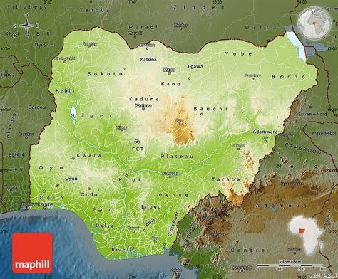 Physical Map Of Nigeria Darken 6720 | The Best Porn Website