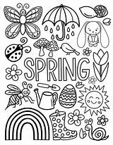 Printable Spring Coloring Pages sketch template