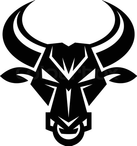 Angry Bull vector icon | Stock Vector | Colourbox