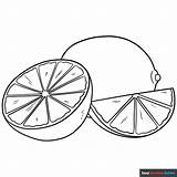 Lime Coloring Page sketch template