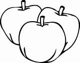 Simple Apple Coloring Pages  sketch template