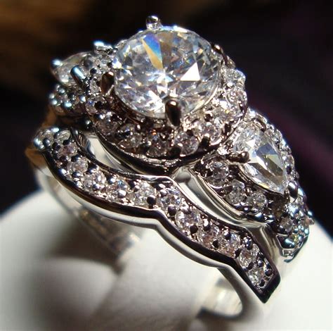 Stunning CZ Vintage Style Women Engagement Wedding Rings set Size 5 to 10 | eBay