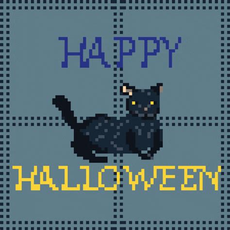 Happy Vintage Halloween Trick Or Treat Cat GIF | GIFDB.com