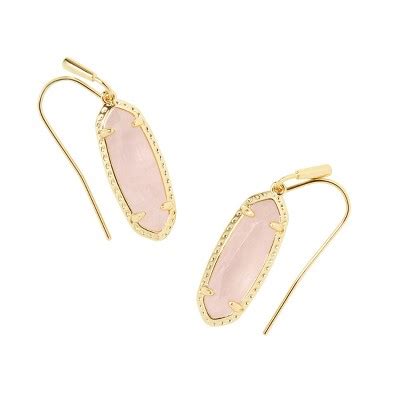 Kendra Scott Eva 14k Gold Over Brass Drop Earrings - Rose Quartz : Target