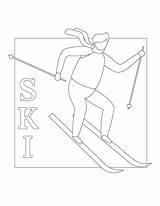 Skiing Coloring Pages – Printable FREE sketch template