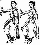 Folk Dances Of India Coloring Pages Lavani Dance Maharashtra  sketch template