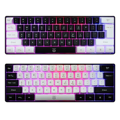 SNPURDIRI 60% Wired Gaming Keyboard, RGB Backlit Mechanical Feeling Keyboard, Ultra-Compact Mini ...