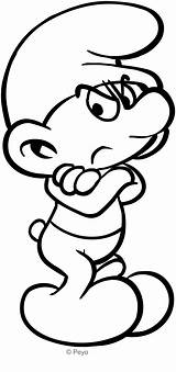 Grouchy Smurf Coloring Pages P  Vrogueco sketch template