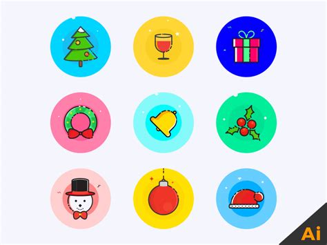 Xmas Icons freebie by George on Dribbble