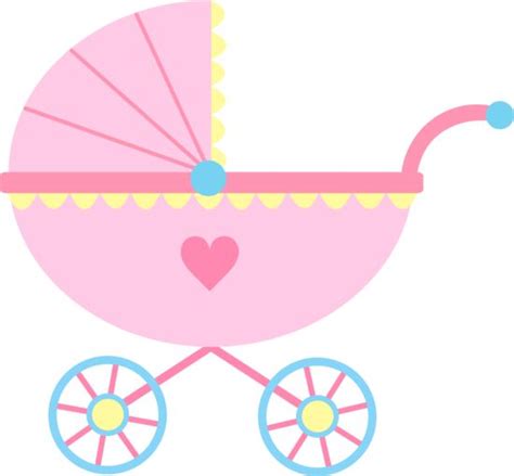 Baby girl baby clipart girl cute pink baby carriage free clip art ...