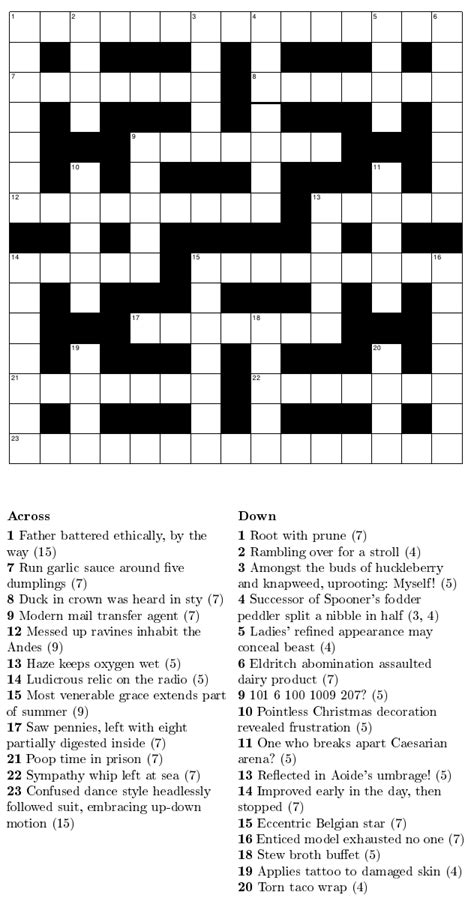 Cryptic Crossword #1