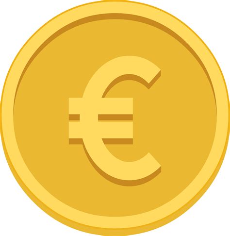 Euro symbol coin.PNG [8K/Download]