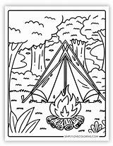30 Campfire Coloring Pages Free PDF Printables  Simply Love sketch template