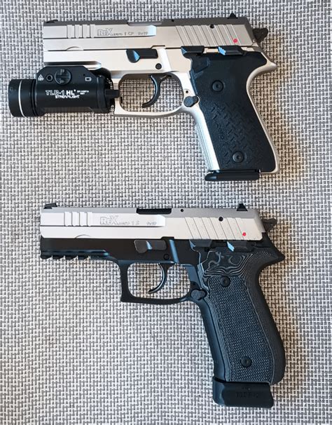 Rex Zero 1 Compact in full Nickel & Zero 1S Duo-Tone. : r/Arex_Firearms