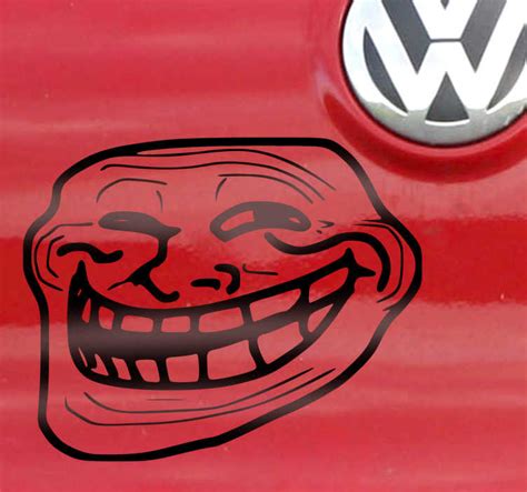 Troll Face Decorative Sticker - TenStickers