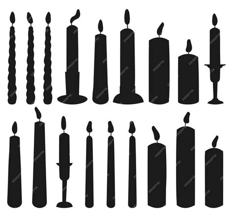 Premium Vector | Candle silhouette