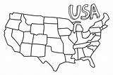 Usa Map Coloring Page Pages sketch template